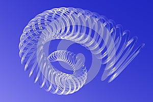 Spiralling vortex in blue sky photo