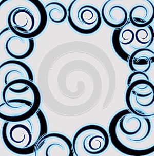 Spirals frame border photo