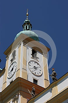 Spire of basilica minor church in Olomouc