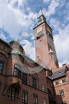 The spire of the Copenhagen City Hall, Denmark