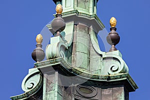 Spire Detail of All Hallow by the Tower Church in London, UK