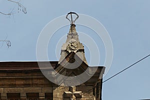 The spire of a historic building. Odessa, Ukraine