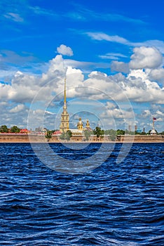 The spire of the Peter and Paul Fortress in St. Petersburg