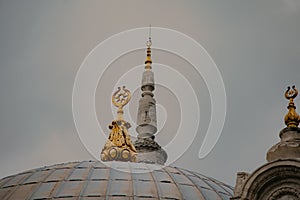 Spire on top an Ortakoy Mosque, Istanbul, Turkey