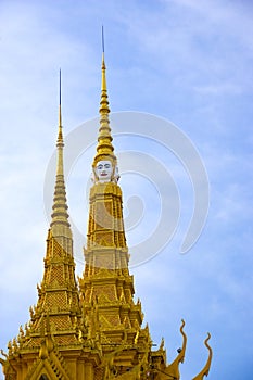 Spires of Cambodian Royal Palace Building