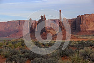 Spires in Monument Valley