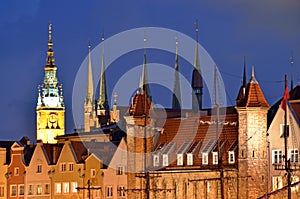 Spires in Old Town of Gdansk photo