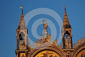 Spires Of The Shrine Of The Virgin Of The Rosary Of Pompeii Italy On A Wonderful Spring Day