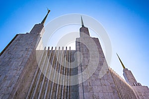 Spires of the Washington DC Mormon Temple in Kensington, Maryland. photo