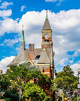 Two Spires, one with a wind vane New York City