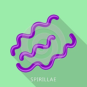 Spirillae icon, flat style
