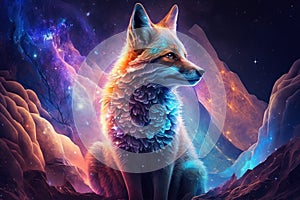 Spirit Animal - Fox. Generative AI. photo