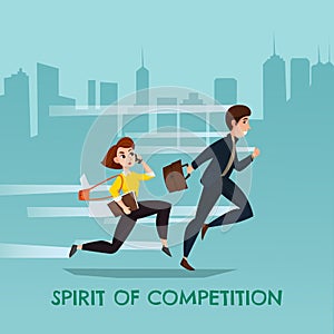 Spirit Of Competition Urban Poster