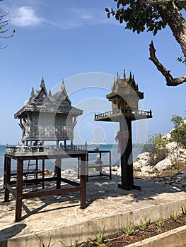 Spirit house near the beach of Koh Samed