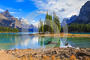 Spirit Isalnd in Maligne Lake