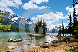 Spirit Island, Jasper National Park, Alberta photo