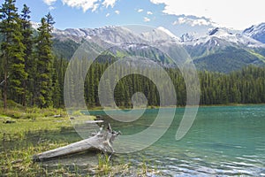 Spirit Island on Lake Maligne in Canada