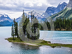 Spirit Island in Maligne Lake