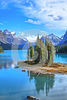 Spirit Island in Maligne Lake