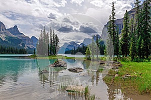 Spirit Island and Maligne Lake, Jasper, Canada