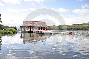 Spirit Island on Maligne Lake in Jasper National Park