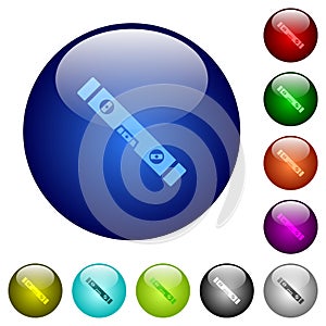 Spirit level color glass buttons