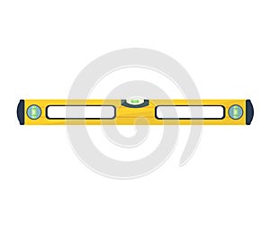 Spirit level, level and measure, bubble level tool logo design. Building tool for floor, wall, ceiling or other surfaces level.