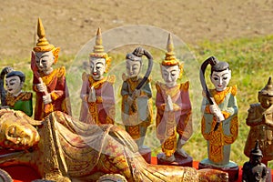 Spirit nats and other Buddhist figurine