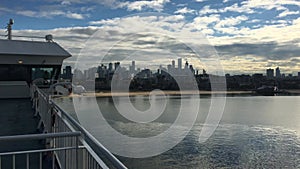 Spirit of Tasmania ferry sailing out from port of Melbourne 01