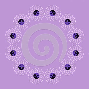 Spiritual background for meditation with yin yang symbol