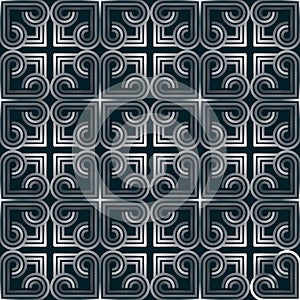 Spiritual black glossy background with crosses, seamless pattern