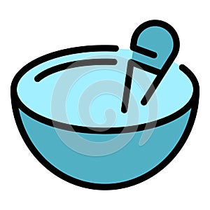 Spiritual bowl icon vector flat