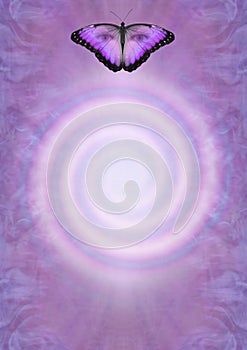Spiritual butterfleyes spiral concept background