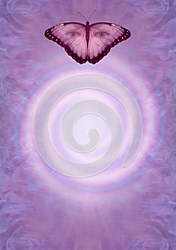 Spiritual Butterfleyes spiral message template
