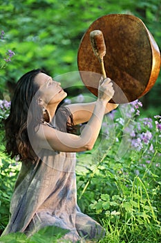 Spiritual Ceremony with Shaman Woman