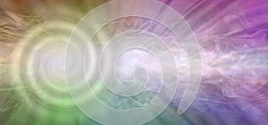 Spiritual energy spiral multicoloured background