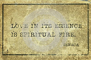 Spiritual fire Seneca