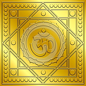 Spiritual Golden Om Design