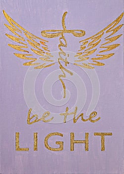 Spiritual guidance, Angel wings of light and love, canvas