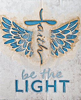 Spiritual guidance, Angel wings of light and love, canvas photo