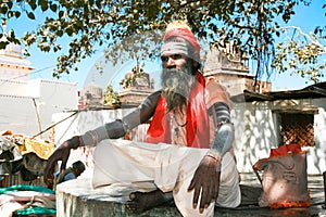 Spiritual Guru Shaiva sadhu, Orchha, India