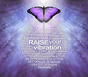 Spiritual healing words and butterfly wall art to raise your vibration