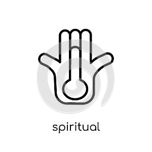Spiritual icon. Trendy modern flat linear vector Spiritual icon