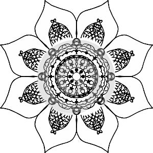 Spiritual lotus mandala