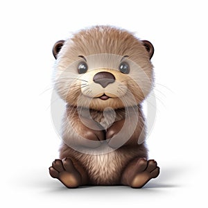 Spiritual Meditations Hyper-detailed 3d Rendering Of A Cute Otter