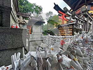 Spiritual Passage: Fushimi Inari Taisha Torii Gate Temple with Ema, Kyoto, Japan