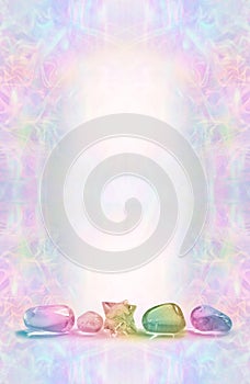 Spiritual Rainbow Crystal Therapy Award Diploma Certificate Background Template