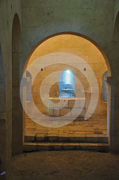 Spiritual retreat and reflection in the abbey, France