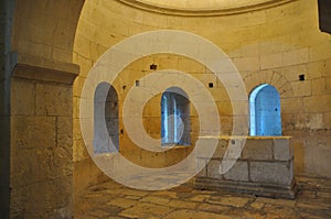 Spiritual retreat and reflection in the abbey, France