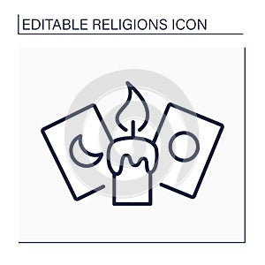 Spiritualism line icon